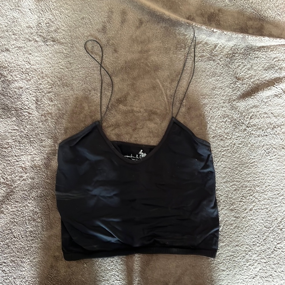 Free people strappy black tank top